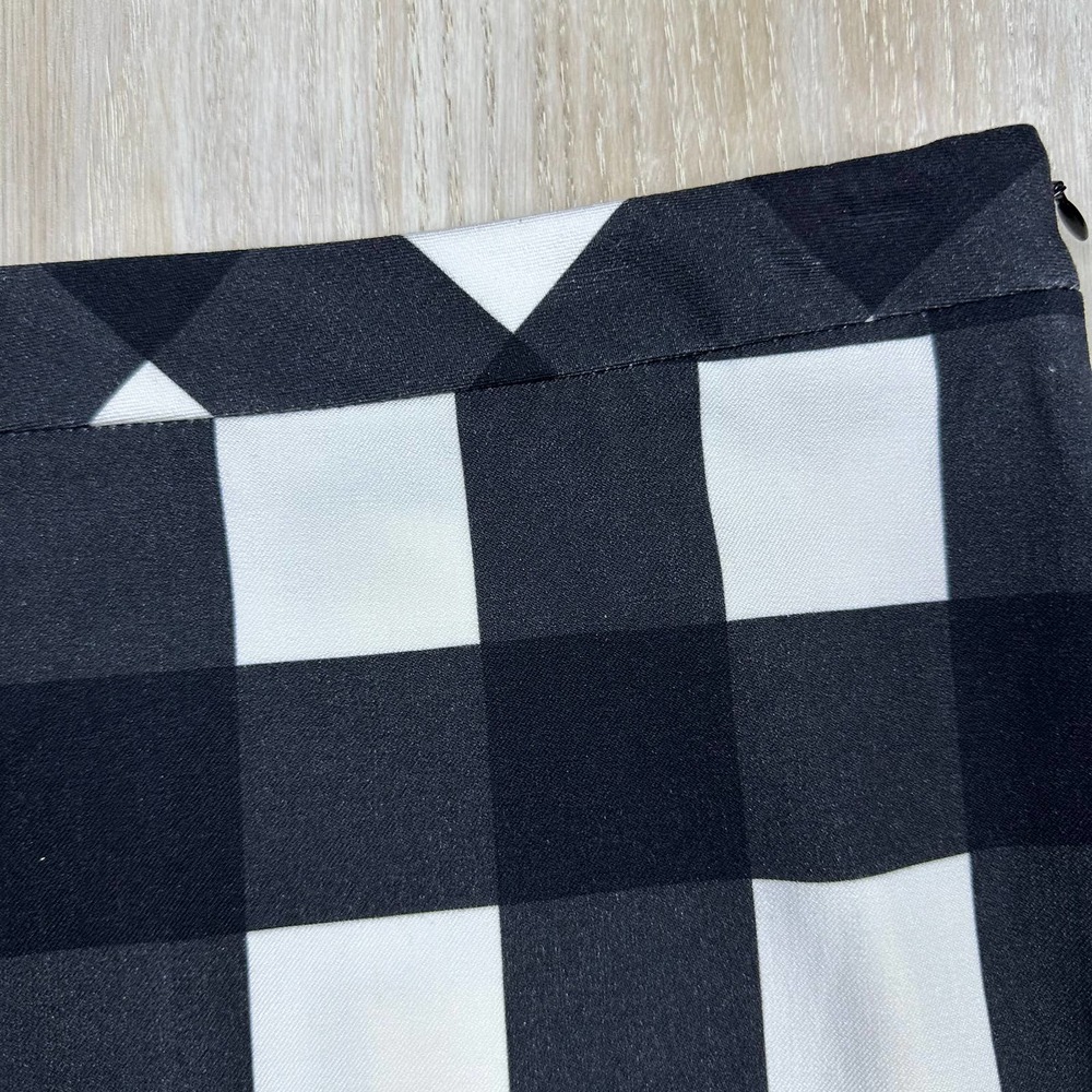 Banana Republic Black & White Plaid Gingham Pencil Office Workwear Skirt 4 - Picture 3 of 14